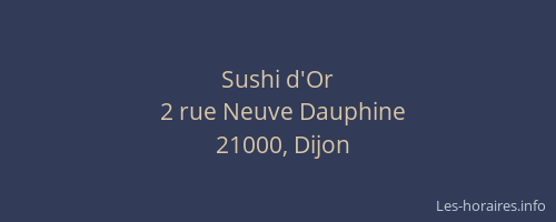 Sushi d'Or