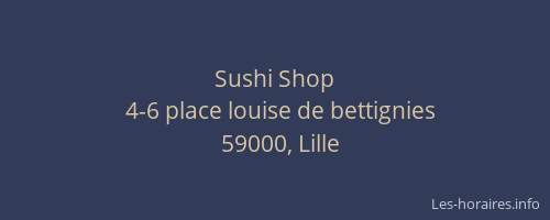 Sushi Shop