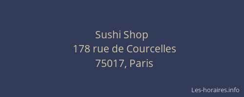 Sushi Shop