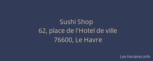 Sushi Shop