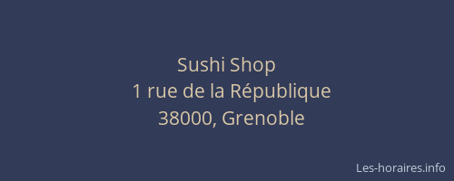 Sushi Shop