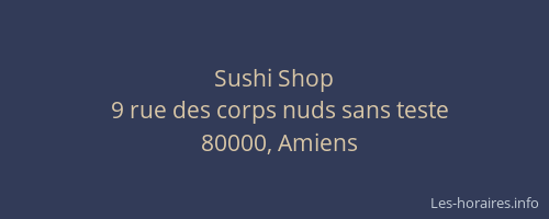 Sushi Shop