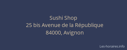 Sushi Shop