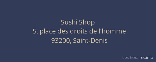 Sushi Shop
