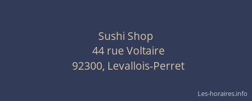 Sushi Shop