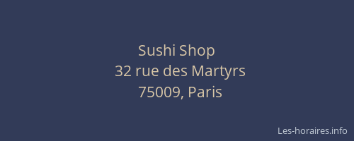 Sushi Shop