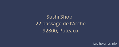 Sushi Shop