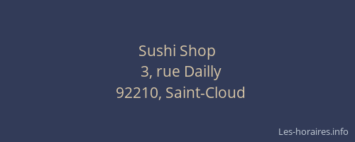 Sushi Shop