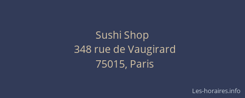 Sushi Shop