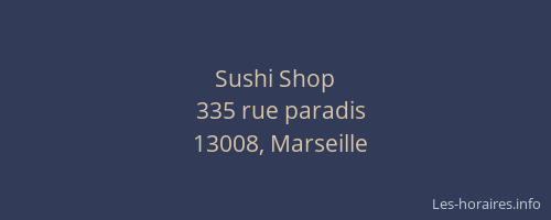 Sushi Shop