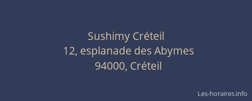 Sushimy Cr&eacute;teil