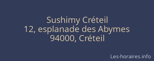 Sushimy Créteil