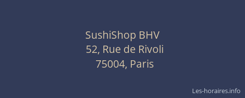 SushiShop BHV