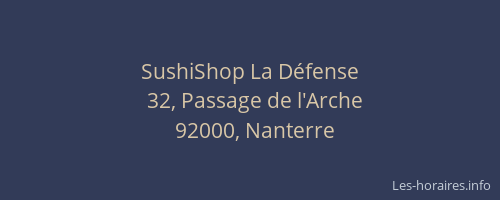 SushiShop La Défense
