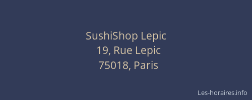 SushiShop Lepic