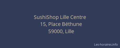 SushiShop Lille Centre