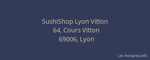 SushiShop Lyon Vitton