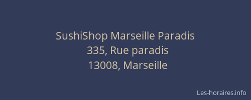 SushiShop Marseille Paradis