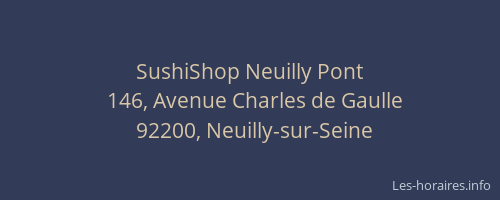 SushiShop Neuilly Pont