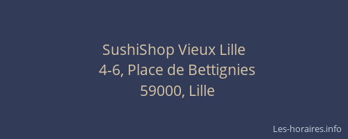 SushiShop Vieux Lille
