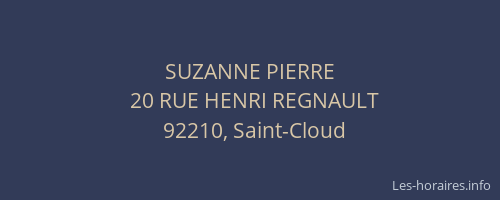 SUZANNE PIERRE