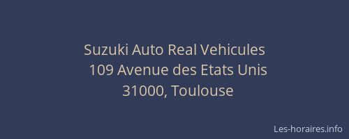 Suzuki Auto Real Vehicules