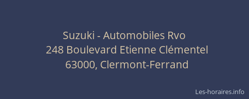 Suzuki - Automobiles Rvo