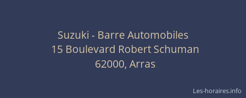 Suzuki - Barre Automobiles