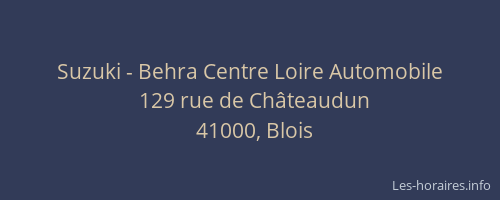 Suzuki - Behra Centre Loire Automobile