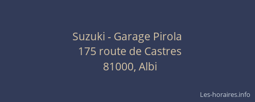 Suzuki - Garage Pirola