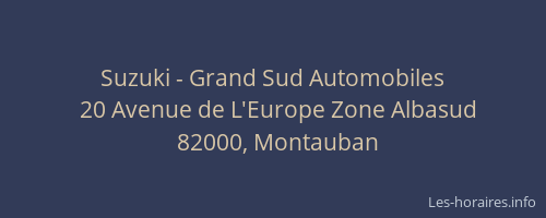 Suzuki - Grand Sud Automobiles