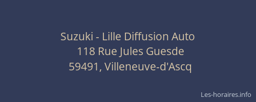 Suzuki - Lille Diffusion Auto