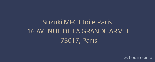 Suzuki MFC Etoile Paris