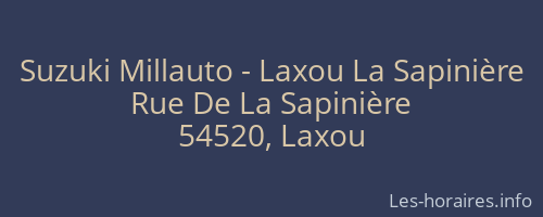 Suzuki Millauto - Laxou La Sapinière