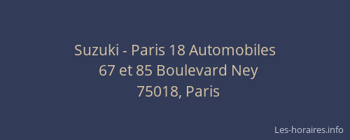 Suzuki - Paris 18 Automobiles
