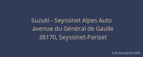 Suzuki - Seyssinet Alpes Auto