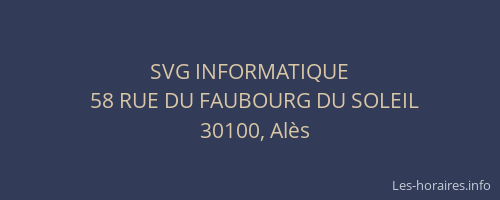 SVG INFORMATIQUE