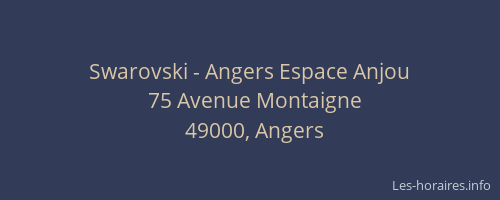 Swarovski - Angers Espace Anjou