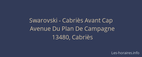 Swarovski - Cabriès Avant Cap