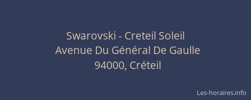 Swarovski - Creteil Soleil