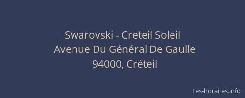 Swarovski - Creteil Soleil