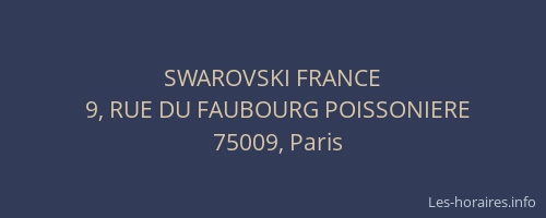 SWAROVSKI FRANCE
