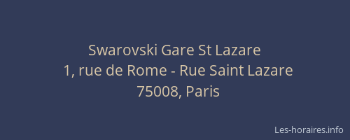 Swarovski Gare St Lazare