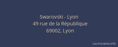 Swarovski - Lyon