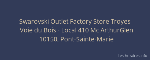 Swarovski Outlet Factory Store Troyes