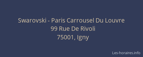 Swarovski - Paris Carrousel Du Louvre