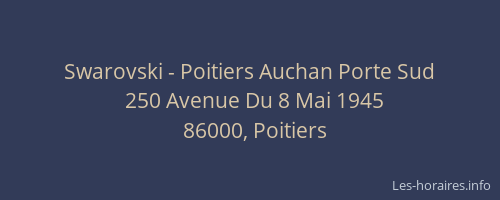 Swarovski - Poitiers Auchan Porte Sud