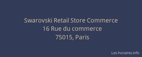 Swarovski Retail Store Commerce