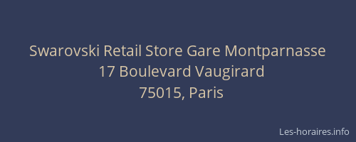 Swarovski Retail Store Gare Montparnasse