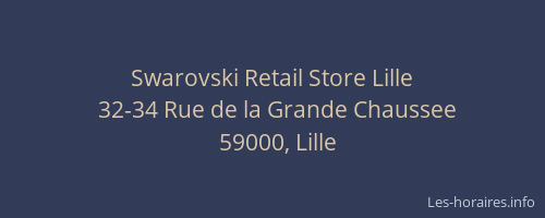 Swarovski Retail Store Lille